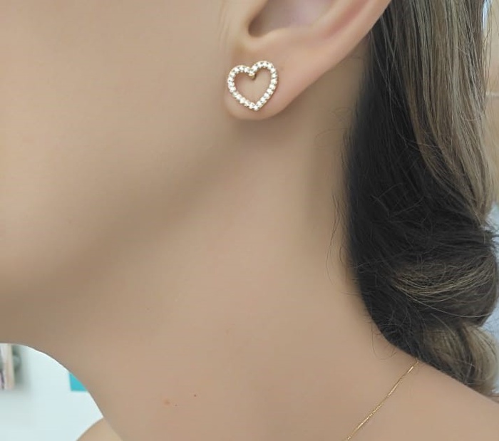 Topos corazón oro 18k