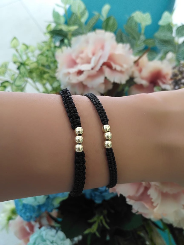 Pulsera bola#6 oro 18k