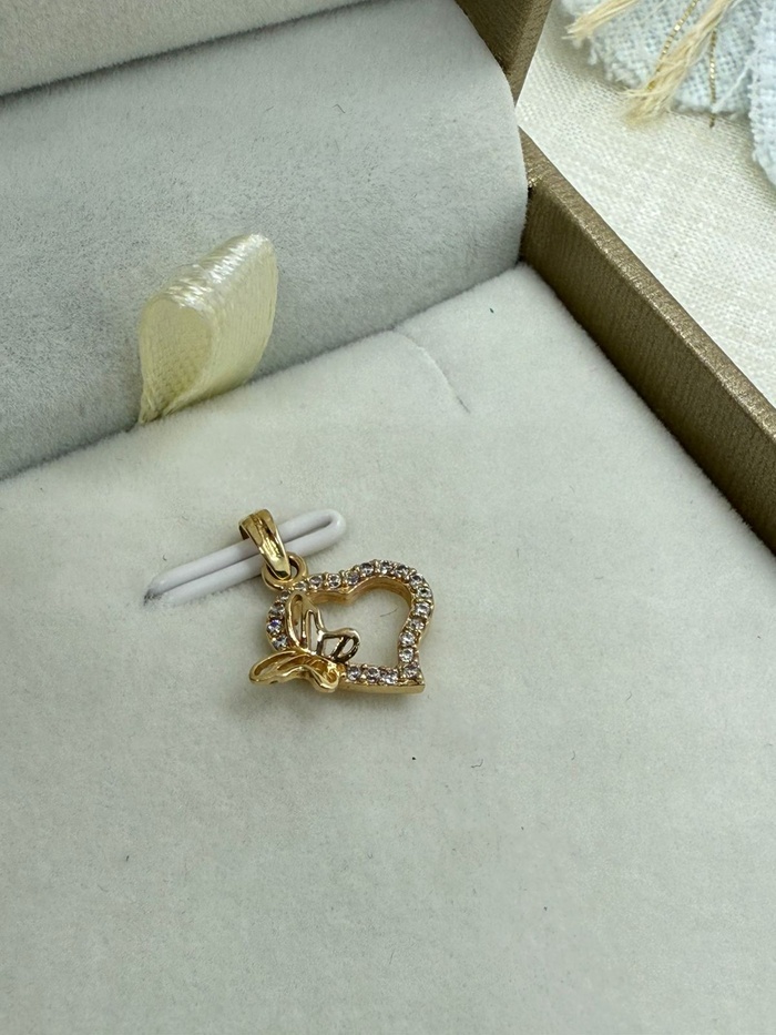 DIJE CORAZON MARIPOSA L,S